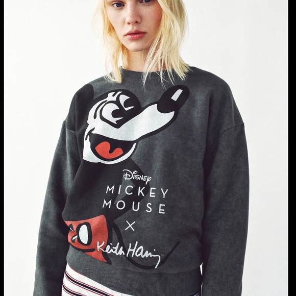 BNWT Zara x Keith Haring Mickey Mouse sweater M - Picture 2 of 6